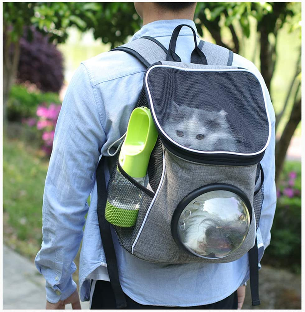 Portable Dog Water Bottle with Food Container - Leak-Proof Travel Pet Water Dispenser, Green