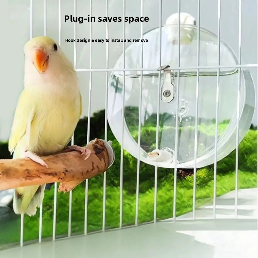 Automatic Bird Water Feeder - Transparent Hanging Water Dispenser for Bird Cages, Suitable for Budgies, Cockatiels, Lovebirds & Finches