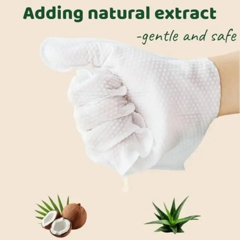 Gentle Pet Cleaning Glove Wipes for Dogs & Cats - Fragrance-Free Grooming Wipes with Jojoba Oil & Shea Butter Extract, 20 PCS