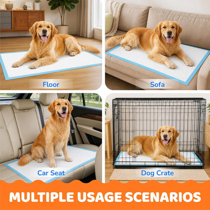 XL Dog Pee Pads 28" x 34" - Super Absorbent Leak-Free Puppy Training Pads for Dogs & Pets