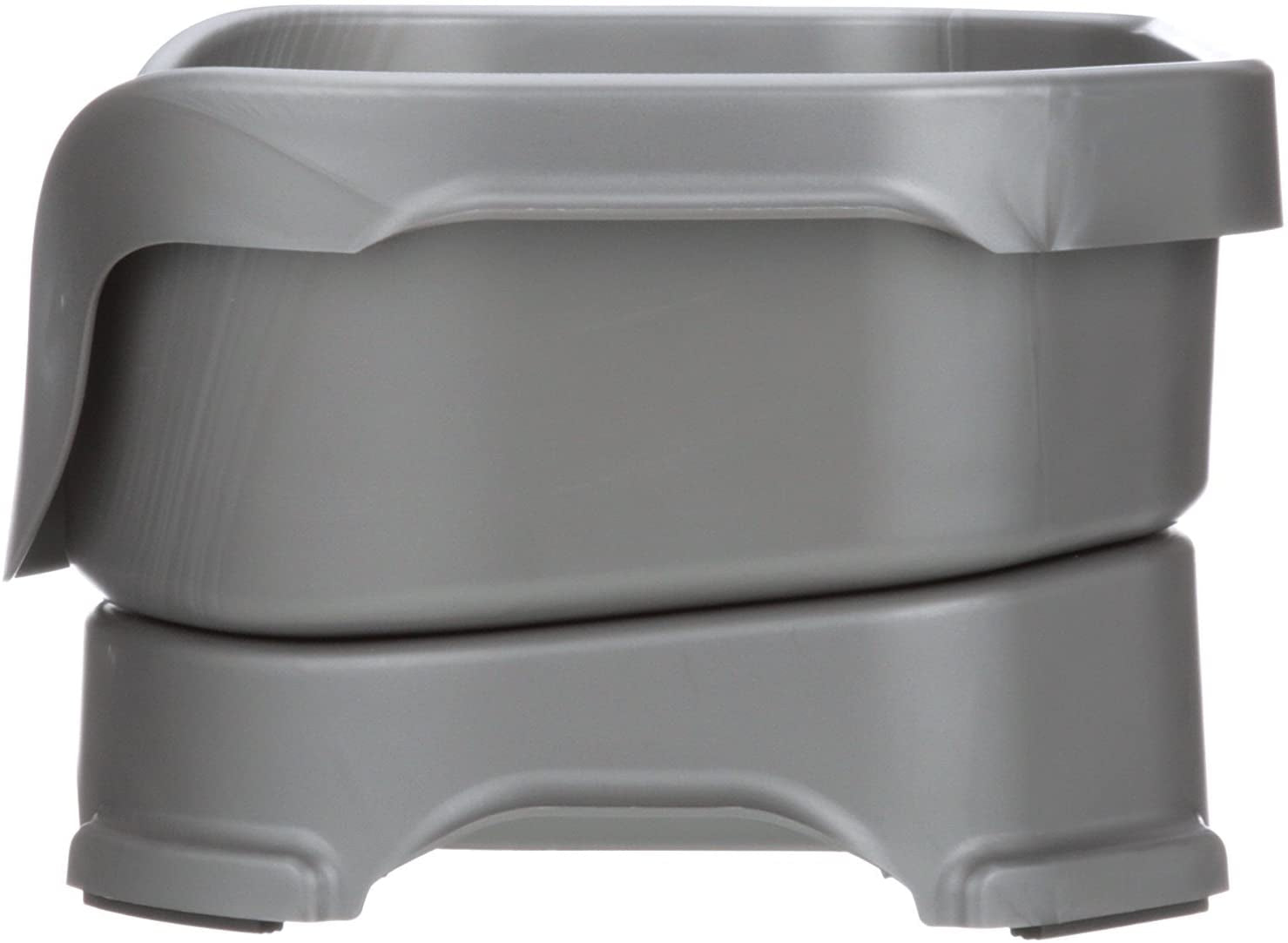 Neater Feeder Deluxe Mess Proof Dog Bowls Elevated for Small Dogs under 19 Lbs, Made in USA, No Spill Raised Dog Food Bowl Stand Feeding Station, Food and Water Bowl Set, Gunmetal