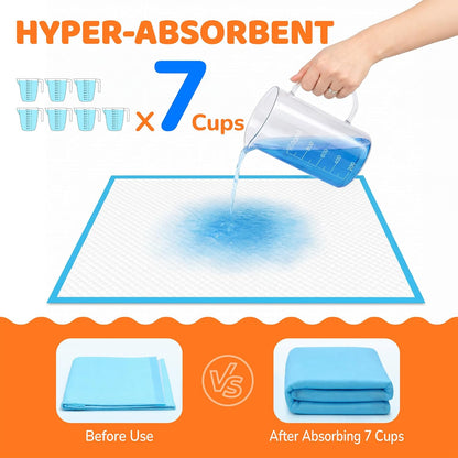XL Dog Pee Pads 28" x 34" - Super Absorbent Leak-Free Puppy Training Pads for Dogs & Pets