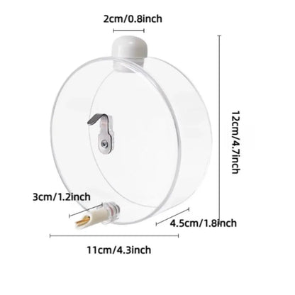 Automatic Bird Water Feeder - Transparent Hanging Water Dispenser for Bird Cages, Suitable for Budgies, Cockatiels, Lovebirds & Finches