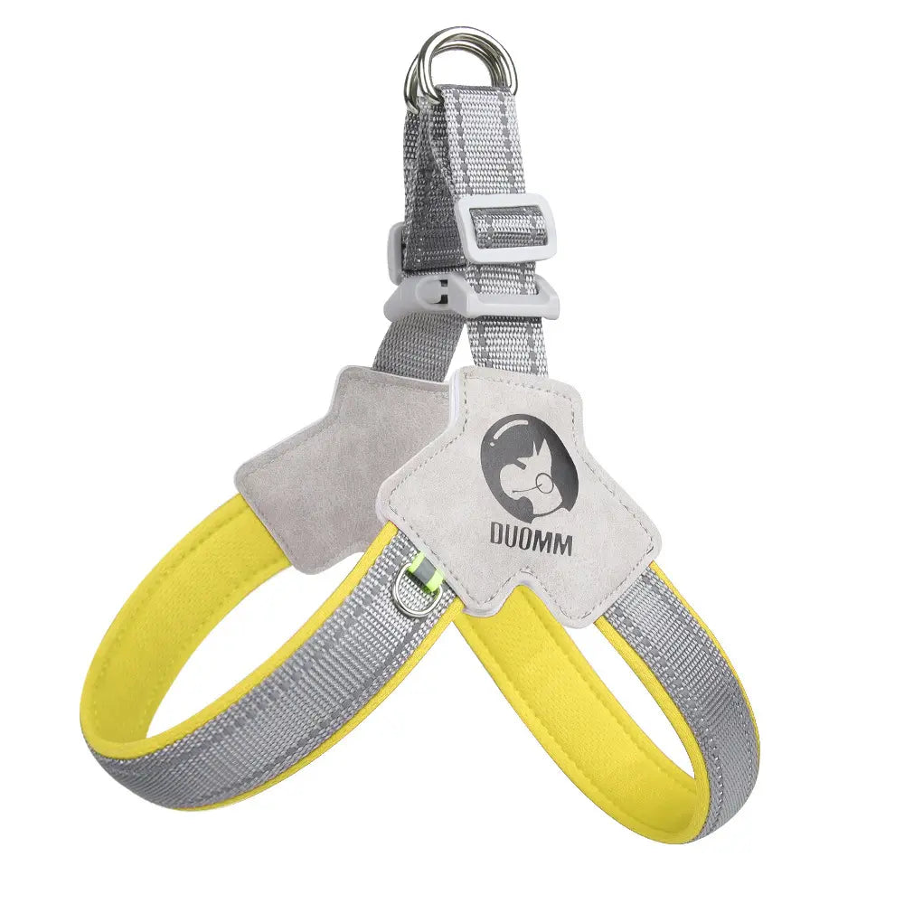Dog Harness and Leash Set for Dogs - Soft Breathable Mesh Vest, Lightweight Quick-Dry Walking Harness, Sizes S–XL, Yellow, Red & Black