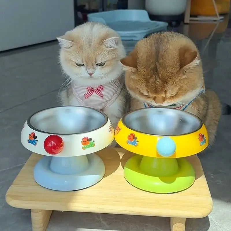 Anti-Slip Stainless Steel Pet Bowl for Cats & Small Dogs - Non-Tip Feeder with Removable Easy-Clean Liner, 3 Colours