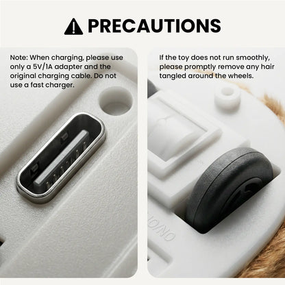 Geoorood Automatic Electric Cat Toy - USB Rechargeable Moving Mouse Toy with Random Motion for Indoor Cats