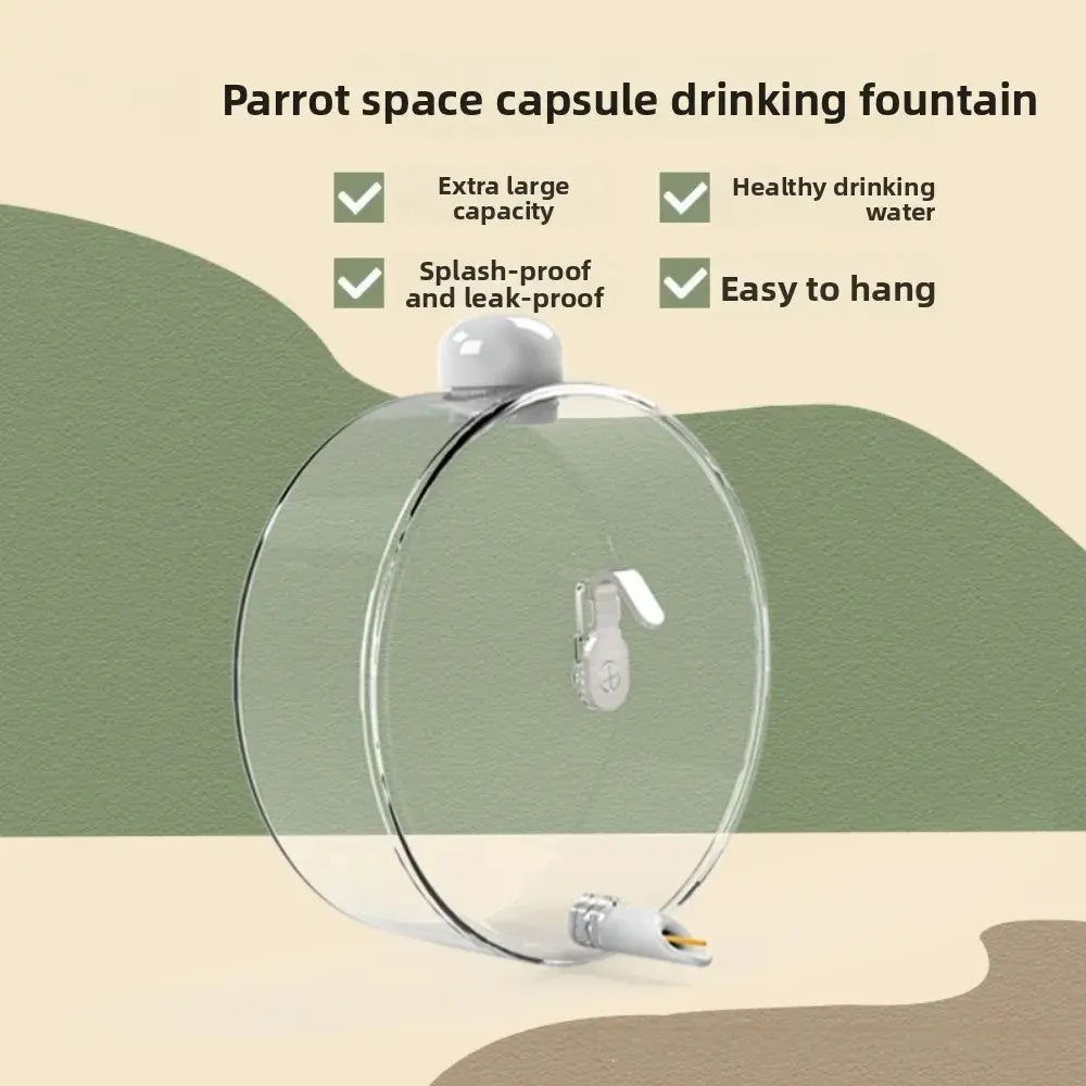Automatic Bird Water Feeder - Transparent Hanging Water Dispenser for Bird Cages, Suitable for Budgies, Cockatiels, Lovebirds & Finches
