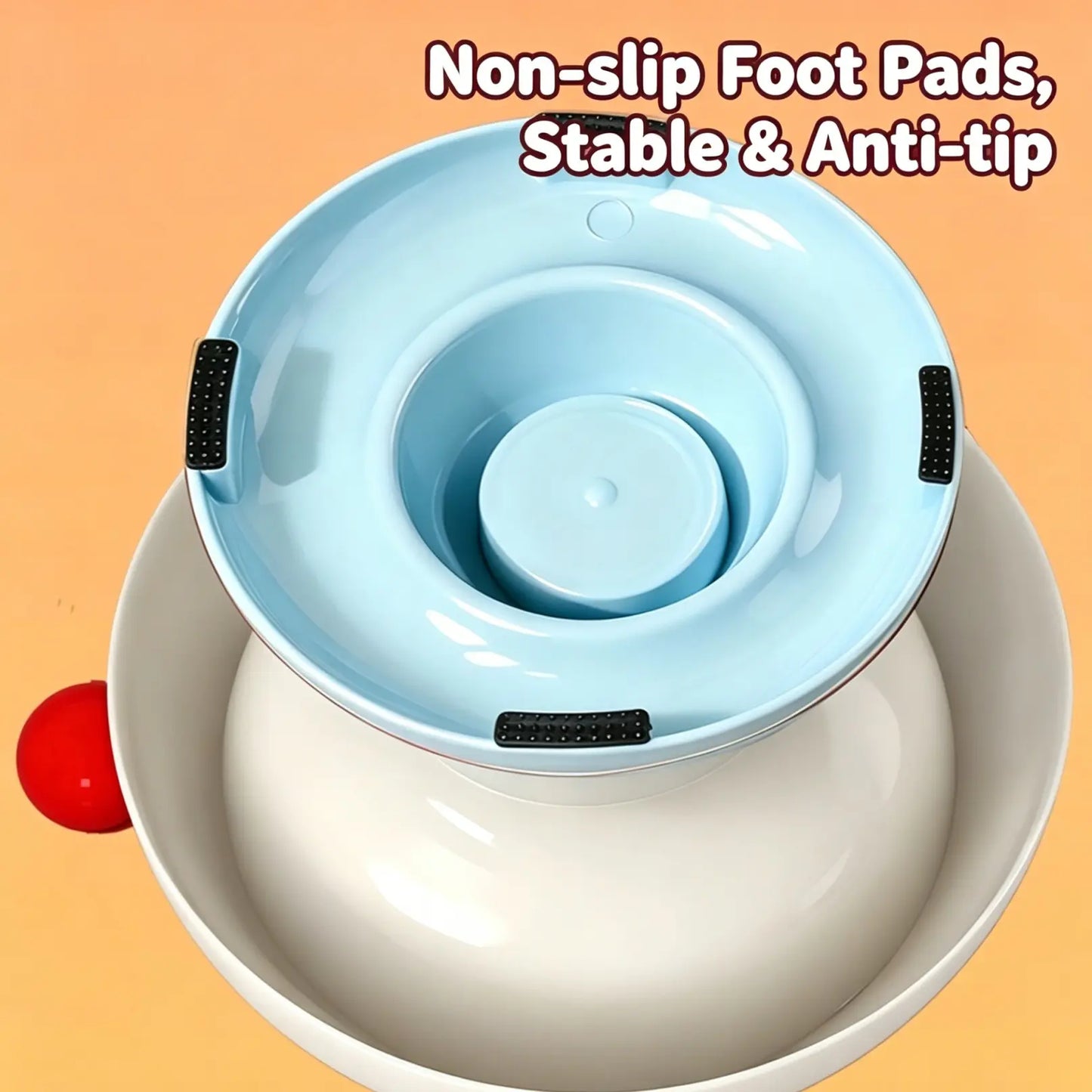 Anti-Slip Stainless Steel Pet Bowl for Cats & Small Dogs - Non-Tip Feeder with Removable Easy-Clean Liner, 3 Colours
