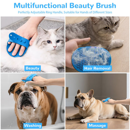 Dog Paw Cleaner Cup for Muddy Paws - Portable Medium Paw Washer for Dogs with Soft Silicone Brush, Grooming Tool, Towel & Comb